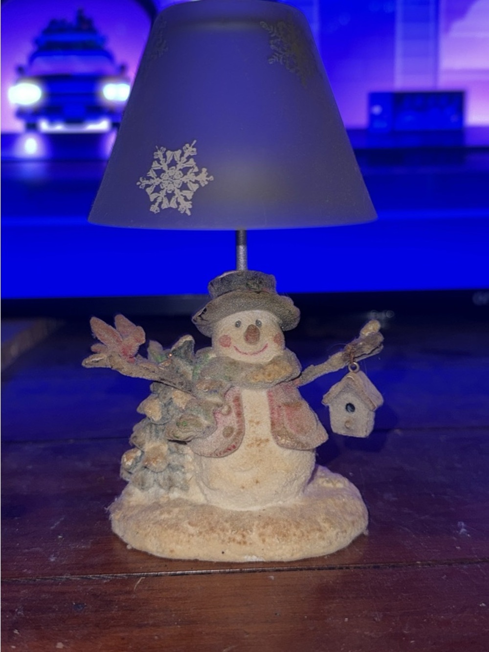 Snowman Table tea candle light